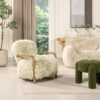 Enchante - New Zealand Sheepskin Accent Arm Chair - Taupe / Natural - Image 7