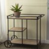 Shelf With Wheel - Black / Brown - Image 9
