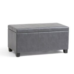 Dover - Storage Ottoman Bench - Stone Gray
