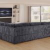 Nadine - Corduroy Modular Corner Sectional Sofa With Left Facing Chaise - Dark Gray - Image 6