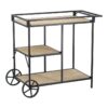Shelf With Wheel - Black / Brown - Image 2