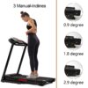 Folding Treadmills For Home - 3.5Hp Portable Foldable With Incline, Electric Treadmill For Running Walking Jogging Exercise With 12 Preset Programs, Indoor Workout Training Space Save Apartment, App - Black - Image 4