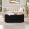 Fuji - Upholstered Oval Storage Bench - Ebony Black - Image 12