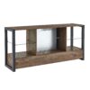 Electric Fireplace Media TV Stand With Sync Colorful LED Lights - Reclaimed Barnwood - Image 9