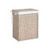 Laundry Hamper With Lid PE Rattan Powder Coating Frame Clothes Hampers With 2 Removable Bags, 100L - Gray - Image 19