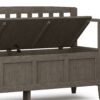 Brooklyn - Entryway Storage Bench - Farmhouse Gray - Image 5