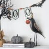 Pumpkin / Diamond Pattern, For Holiday Halloween Decor - Black White - Image 5
