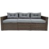 6 Piece Patio Rattan Wicker Outdoor Furniture Conversation Sofa Set With Removeable Cushions And Temper Glass Tabletop - Brown - Image 6