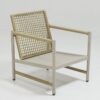 4 Pieces Patio Furniture Set, PE Rattan Wicker With Washable Cushion And Tempered Glass Tabletop, Conversation Furniture For Garden Poolside Balcony - White / Natural - Image 22