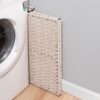 Laundry Hamper With Lid PE Rattan Powder Coating Frame Clothes Hampers With 2 Removable Bags, 100L - Gray - Image 16