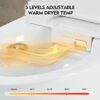 Luxury Smart Toilet With Dryer And Warm Water, Elongated Bidet Toilet With Heated Seat, With Remote Control, Led Night Light, Power Outage Flushing, Soft Close Cover - White - Image 5