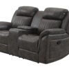 Steban - Console Reclining Loveseat - Gray - Image 3