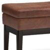 Carlson - Ottoman Bench - Distressed Saddle Brown - Image 3