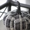 Light Plaid Pumpkin, For Holiday Halloween Decor - Black / White - Image 7