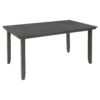 Dining Room Table And Chairs With Bench, Rustic Wood Dining Set (Set of 6) - Gray - Image 8