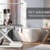Super Deluxe Electric Pet Grooming Table, 110V / 220V Professional Groomer Recommend Adjustable Height From 9.4" To 39.37" - Black / White - Image 7