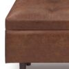 Shay - Mid Century Rectangular Storage Ottoman - Distressed Saddle Brown - Image 7