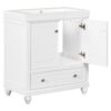 Bathroom Vanity With Sink, Combo, Cabinet With Doors And Drawer, Solid Frame And MDF Board - White - Image 21