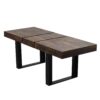 Extendable Dining Room Table For 6 8 10, Modern Farmhouse Wooden Kitchen Expanding Table, Long Large Expandable Dining Room Conference Table - Deep Rustic Brown - Image 9