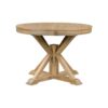 Functional Furniture Retro Style Dining Table Set With Extendable Table And 4 Upholstered Chairs For Dining Room And Living Room - Natural Wash - Image 13