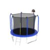 8Ft Trampoline With Basketball Hoop, Astm Approved Reinforced Type Outdoor Trampoline With Enclosure Net - Blue - Image 2