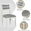 6 Piece Dining Set Classic And Traditional Style, Includes Dining Table, 4 Upholstered Chairs & Bench - White / Gray - Image 7