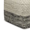 Macie - Square Woven Outdoor / Indoor Pouf - Gray / White - Image 2