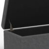 Avalon - Extra Large Storage Ottoman Bench - Slate Gray - Image 7