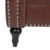 83.66" Width Traditional Square Arm Removable Cushion 3 Seater Sofa - Dark Brown - Image 11