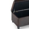 Avalon - Storage Ottoman Bench - Distressed Brown - Image 5