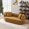 Dylan - Modern French Boucle Sofa - Dark Yellow - Image 3