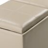 Avalon - 5 Piece Storage Ottoman - Satin Cream - Image 5