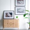 Rope Wall Art With Frame, Wall Decor For Living Room (Set of 3) - White / Black - Image 3