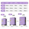 Hardshell Luggage Sets 3 Pieces Contrast Color Suitcase With Spinner Wheels And Tsa Lock 20" 24" 28" Available - Purple - Image 15