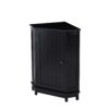 Bathroom Cabinet Triangle Corner Storage Cabinet With Adjustable Shelf Modern Style - Black - Image 19