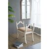 Harlow - Bench, Farmhouse / French Country Style Vanity Chair - Beige / White - Image 6