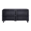 Accent Cabinet 4 Door Wooden Cabinet Sideboard Buffet Server Cabinet Storage Cabinet, For Living Room, Entryway, Hallway, Office, Kitchen And Dining Room - Matte Black - Image 11