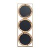 3 Mirror Piece Wall Mirror InRectangular Frame, Home Wall Decor For Bedroom Living Room - Brown - Image 8