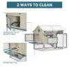 Weatherproof Outdoor Chicken Coop With Waterproof Pvc Roof. Outdoor Chicken Coop With Removable Bottom For Easy Cleaning, Large Space Coop Suitable For 6-8 Chickens - White - Image 6
