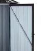Outdoor Storage Shed, Metal Steel Garden Shed With Single Lockable Door, Small Shed Outdoor Steel Utility Tool Shed For Backyard Patio Garden Lawn - Black - Image 16