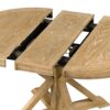 Functional Furniture Retro Style Dining Table Set With Extendable Table And 4 Upholstered Chairs For Dining Room And Living Room - Natural Wash - Image 11