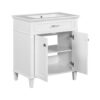 Bathroom Vanity With Ceramic Basin, Soft Close Door And Adjustable Shelves - White - Image 14
