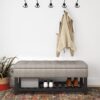 Cosmopolitan - Storage Ottoman Bench With Open Bottom - Distressed Gray Taupe - Image 6