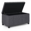 Dover - Storage Ottoman Bench - Slate Gray - Image 3