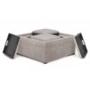 Avalon - Square Coffee Table Storage Ottoman - Distressed Gray Taupe - Image 3