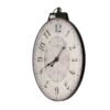 Antique Oval Wall Clock, Traditional Vintage Home Decor Clock - Ivory - Image 8