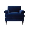 Alana Lawson - Accent Arm Chair Metal Casters - Navy Blue - Image 3
