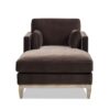 Knox - Modern Farmhouse Chaise Lounge Chair - Deep Brown - Image 4