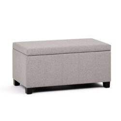 Dover - Storage Ottoman Bench - Cloud Gray
