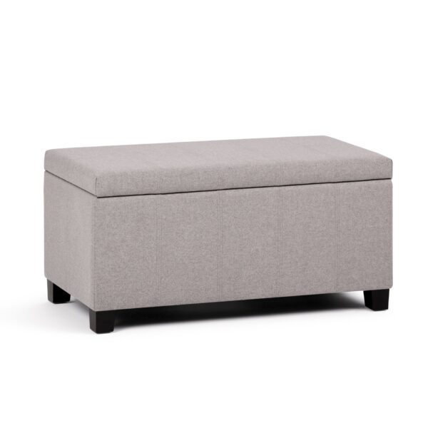 Dover - Storage Ottoman Bench - Cloud Gray